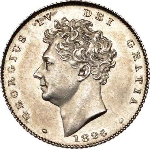 Obverse Sixpence 1826 "Type 1826-1829" - Silver Coin Value - United Kingdom, George IV