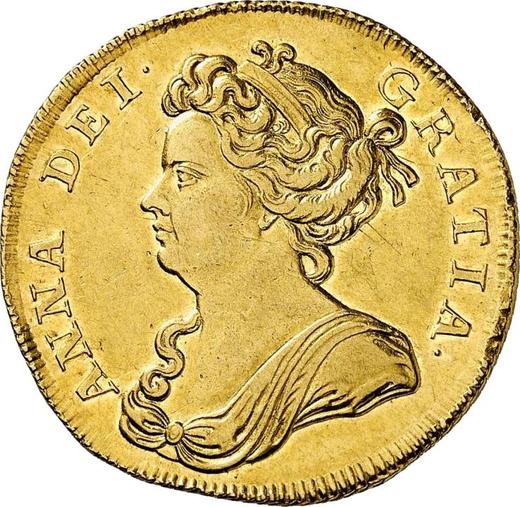 Аверс монеты - 2 гинеи 1713 года "После объединения" - цена золотой монеты - Великобритания, Анна
