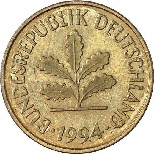 Reverse 5 Pfennig 1994 J - Coin Value - Germany, FRG