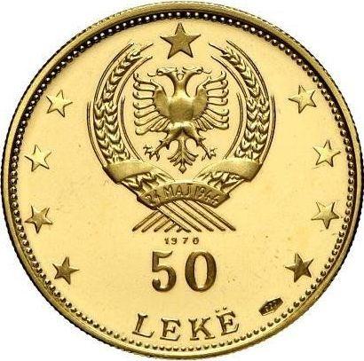 Reverse 50 Lekë 1970 "Gjirokastër" - Gold Coin Value - Albania, People's Republic