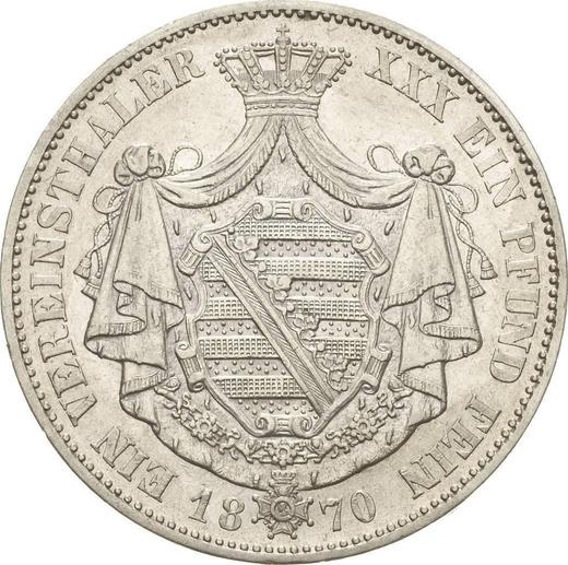 Rewers monety - Talar 1870 B - cena srebrnej monety - Saksonia-Coburg-Gotha, Ernest II
