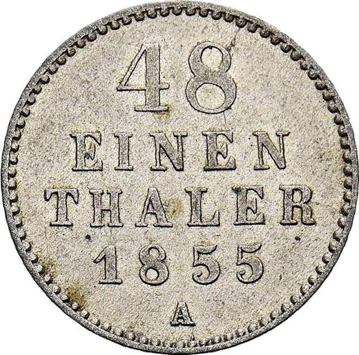 Reverse 1/48 Thaler 1855 A - Silver Coin Value - Mecklenburg-Strelitz, George