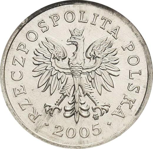 Obverse Pattern 5 Groszy 2005 Copper-Nickel -  Coin Value - Poland, III Republic after denomination