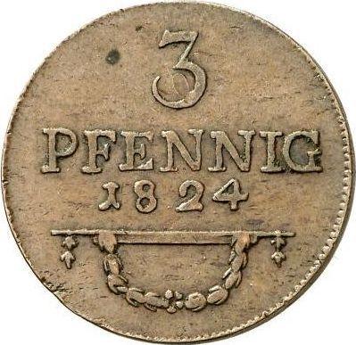 Reverse 3 Pfennig 1824 -  Coin Value - Saxe-Coburg-Saalfeld, Ernest I