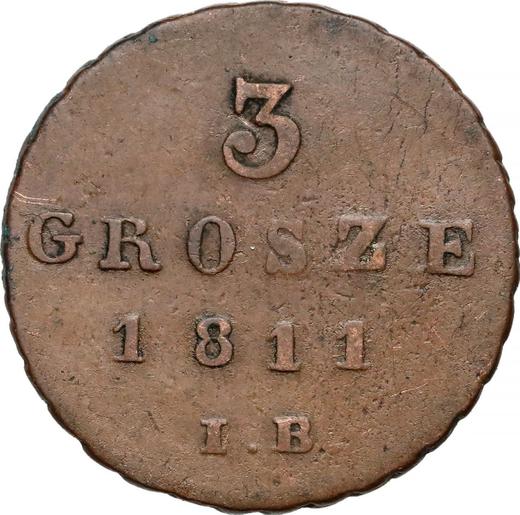 Reverse 3 Grosze 1811 IB -  Coin Value - Poland, Duchy of Warsaw