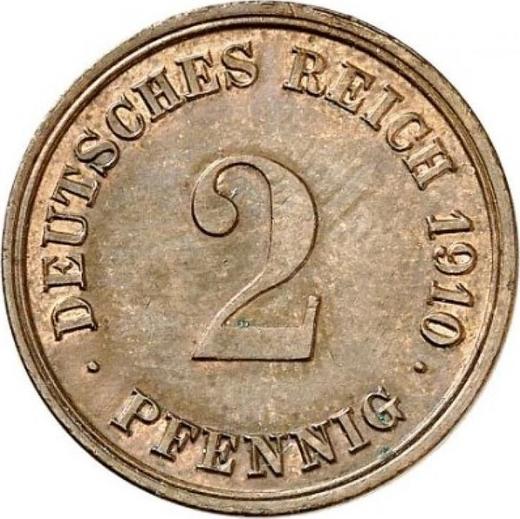 Obverse 2 Pfennig 1910 G "Type 1904-1916" -  Coin Value - Germany, German Empire