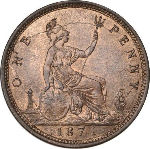 Revers 1 Penny 1871 "Typ 1860-1894" - Münze Wert - Großbritannien, Victoria