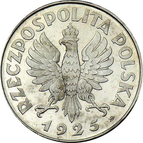 Obverse Pattern 5 Zlotych 1925 ⤔ "Rim of 81 dots" Silver PROOF - Silver Coin Value - Poland, II Republic