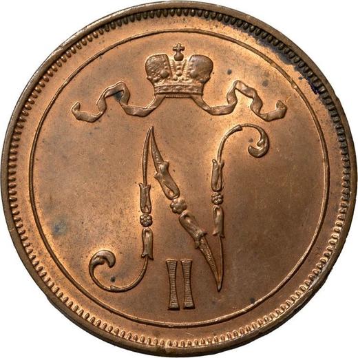 Obverse 10 Pennia 1910 - Coin Value - Finland, Grand Duchy