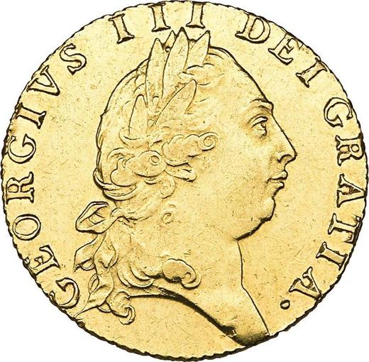 Anverso 1 guinea 1792 "Pala" - valor de la moneda de oro - Gran Bretaña, Jorge III