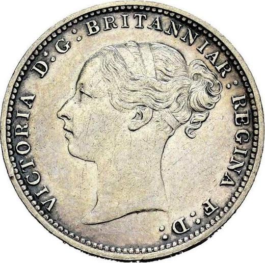 Obverse Threepence 1881 - Silver Coin Value - United Kingdom, Victoria