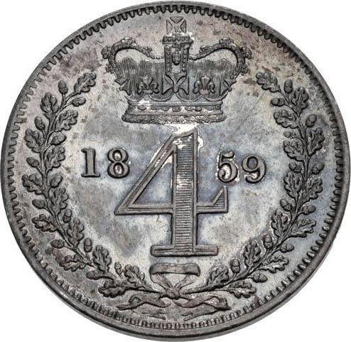 Reverse Fourpence (Groat) 1859 - Silver Coin Value - United Kingdom, Victoria