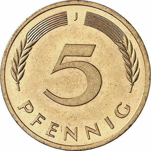 Obverse 5 Pfennig 1975 J - Coin Value - Germany, FRG