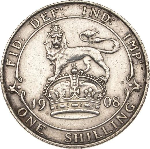 Revers 1 Schilling 1908 - Silbermünze Wert - Großbritannien, Eduard VII