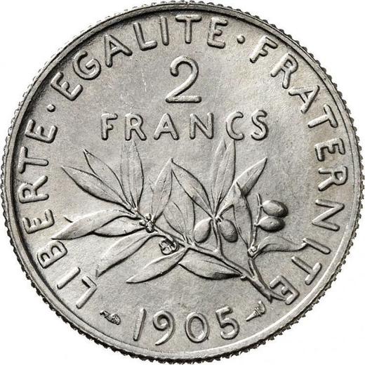 Reverse 2 Francs 1905 "Sower" - Silver Coin Value - France, Third Republic