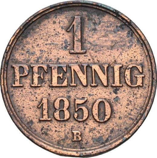 Reverse 1 Pfennig 1850 B - Coin Value - Hanover, Ernest Augustus