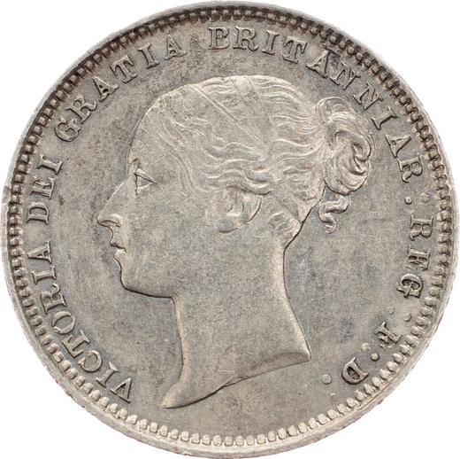 Obverse Sixpence 1872 - Silver Coin Value - United Kingdom, Victoria