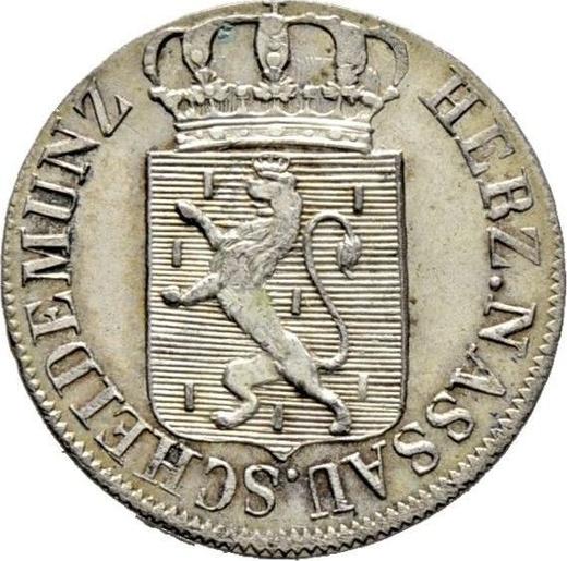 Obverse 6 Kreuzer 1823 - Silver Coin Value - Nassau, William