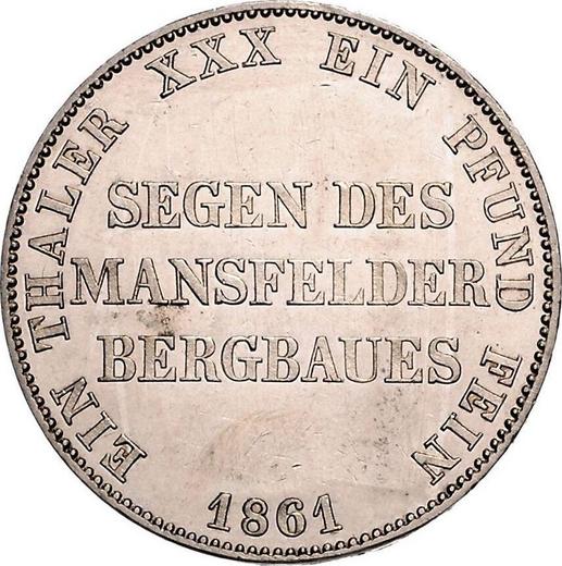 Revers Taler 1861 A "Ausbeute" - Silbermünze Wert - Preußen, Wilhelm I