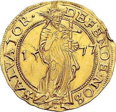 Obverse Ducat 1577 "Siege of Danzig" - Gold Coin Value - Poland, Stephen Bathory