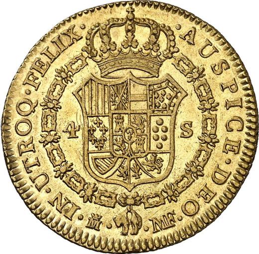 Reverso 4 escudos 1795 M MF - valor de la moneda de oro - España, Carlos IV