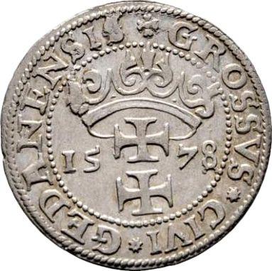 Reverse 1 Grosz 1578 "Danzig" - Silver Coin Value - Poland, Stephen Bathory