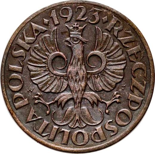 Obverse Pattern 1 Grosz 1923 WJ Bronze One-sided strike of obverse -  Coin Value - Poland, II Republic