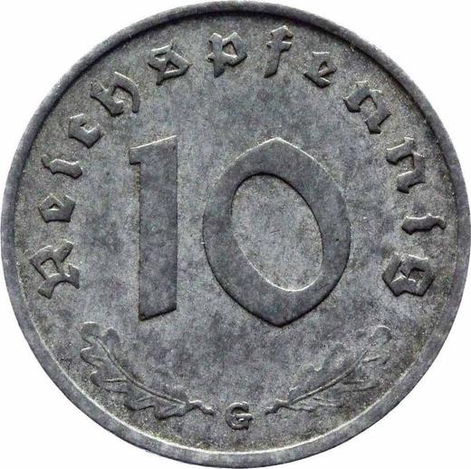 Obverse 10 Reichspfennig 1943 G "Type 1940-1945" -  Coin Value - Germany, Third Reich