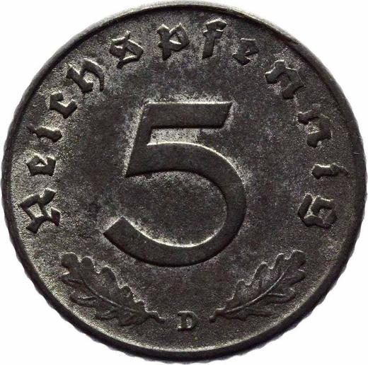 Obverse 5 Reichspfennig 1941 D "Type 1940-1944" -  Coin Value - Germany, Third Reich