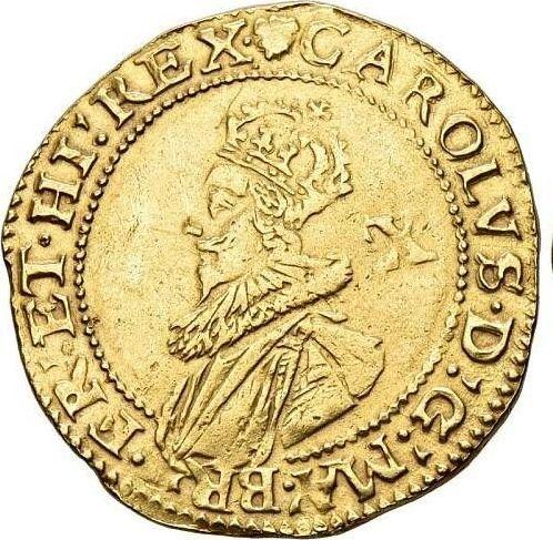 Obverse Double crown no date (1625-1642) "Second bust" The bust divides the legend - Gold Coin Value - United Kingdom, Charles I