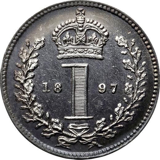 Reverso Penique 1897 TB "Tipo 1893-1901" - valor de la moneda de plata - Gran Bretaña, Victoria