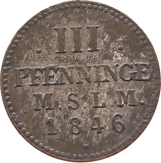 Reverse 3 Pfennig 1846 "Type 1842-1846" - Silver Coin Value - Mecklenburg-Schwerin, Frederick Francis II