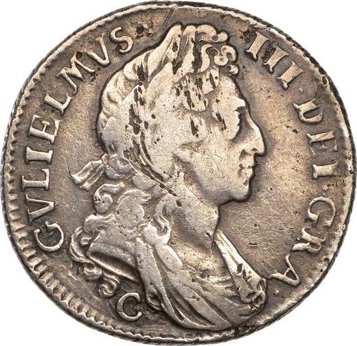 Obverse Shilling 1696 C "Third laureate bust" - Silver Coin Value - United Kingdom, William III