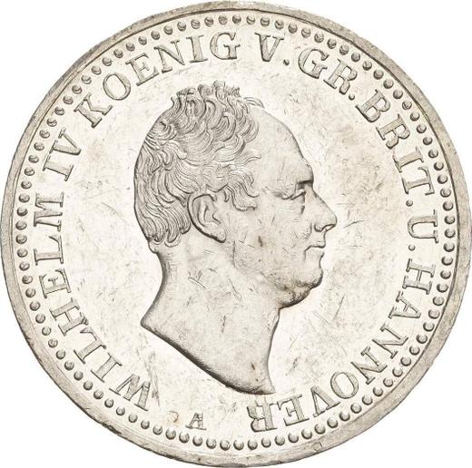 Obverse Thaler 1835 A "Type 1834-1837" - Silver Coin Value - Hanover, William IV