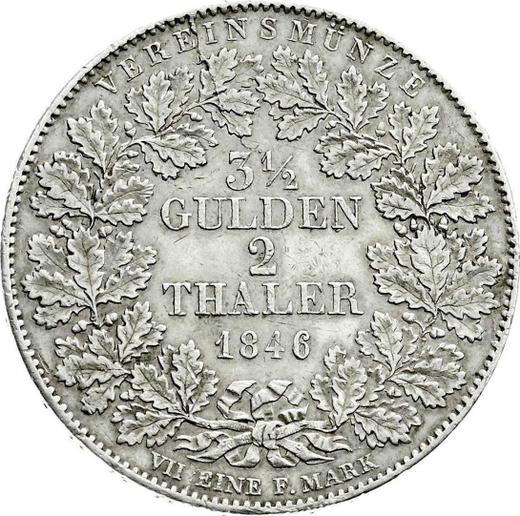 Reverse 2 Thaler 1846 - Silver Coin Value - Frankfurt am Main, Free City