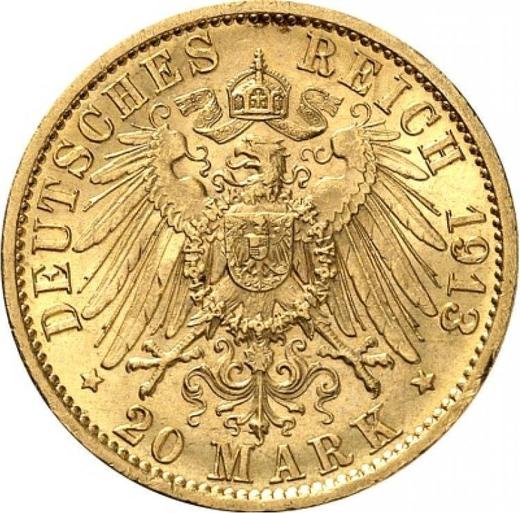 Reverse 20 Mark 1913 A "Prussia" - Gold Coin Value - Germany, German Empire