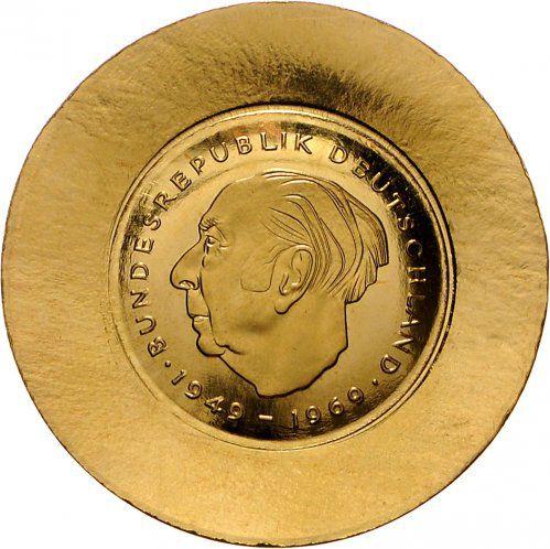Obverse 2 Mark 1970 J "Theodor Heuss" Gold - Gold Coin Value - Germany, FRG