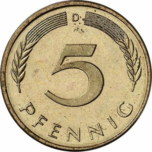 Obverse 5 Pfennig 1988 D - Coin Value - Germany, FRG