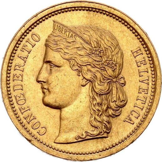 Avers 20 Franken 1886 - Goldmünze Wert - Schweiz, Konföderation