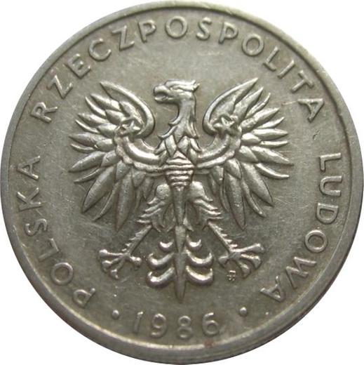 Obverse 20 Zlotych 1986 MW - Coin Value - Poland, Peoples Republic