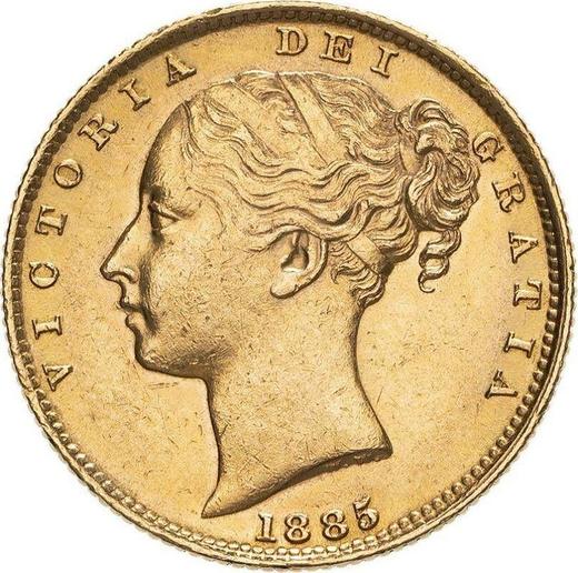 Obverse Sovereign 1885 S WW "Coat of arms" - Gold Coin Value - Australia, Victoria