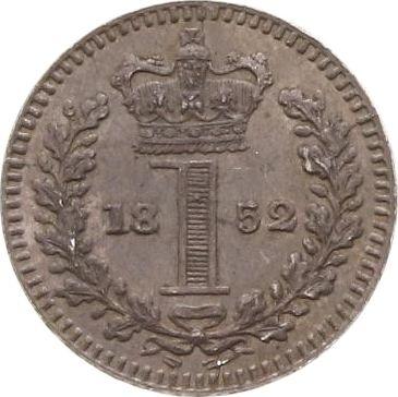 Reverso Penique 1852 - valor de la moneda de plata - Gran Bretaña, Victoria