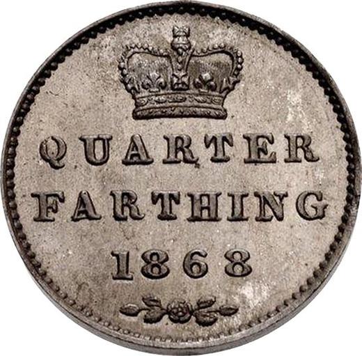 Reverse Quarter Farthing 1868 Copper-nickel -  Coin Value - United Kingdom, Victoria