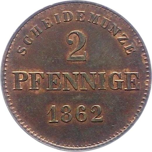 Reverse 2 Pfennig 1862 - Coin Value - Saxe-Meiningen, Bernhard II