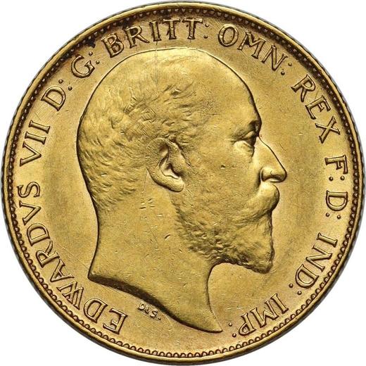 Obverse Half Sovereign 1909 M - Gold Coin Value - Australia, Edward VII