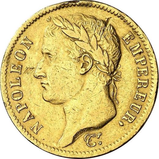 Obverse 40 Francs 1812 W "Type 1809-1813" - Gold Coin Value - France, Napoleon I
