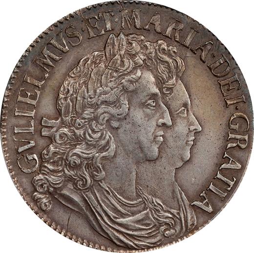 Obverse Crown 1691 - Silver Coin Value - United Kingdom, William III and Mary II