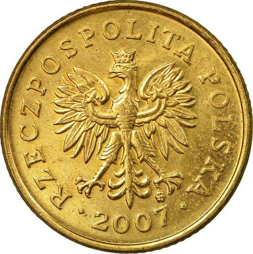 Obverse 5 Groszy 2007 MW -  Coin Value - Poland, III Republic after denomination