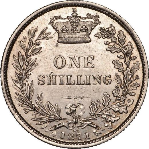 Reverse Shilling 1871 - Silver Coin Value - United Kingdom, Victoria