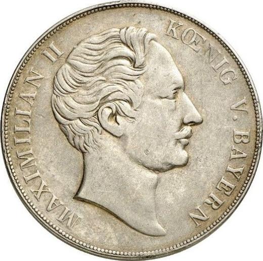 Obverse 2 Gulden no date (1855) "Madonna Column" Nickel -  Coin Value - Bavaria, Maximilian II